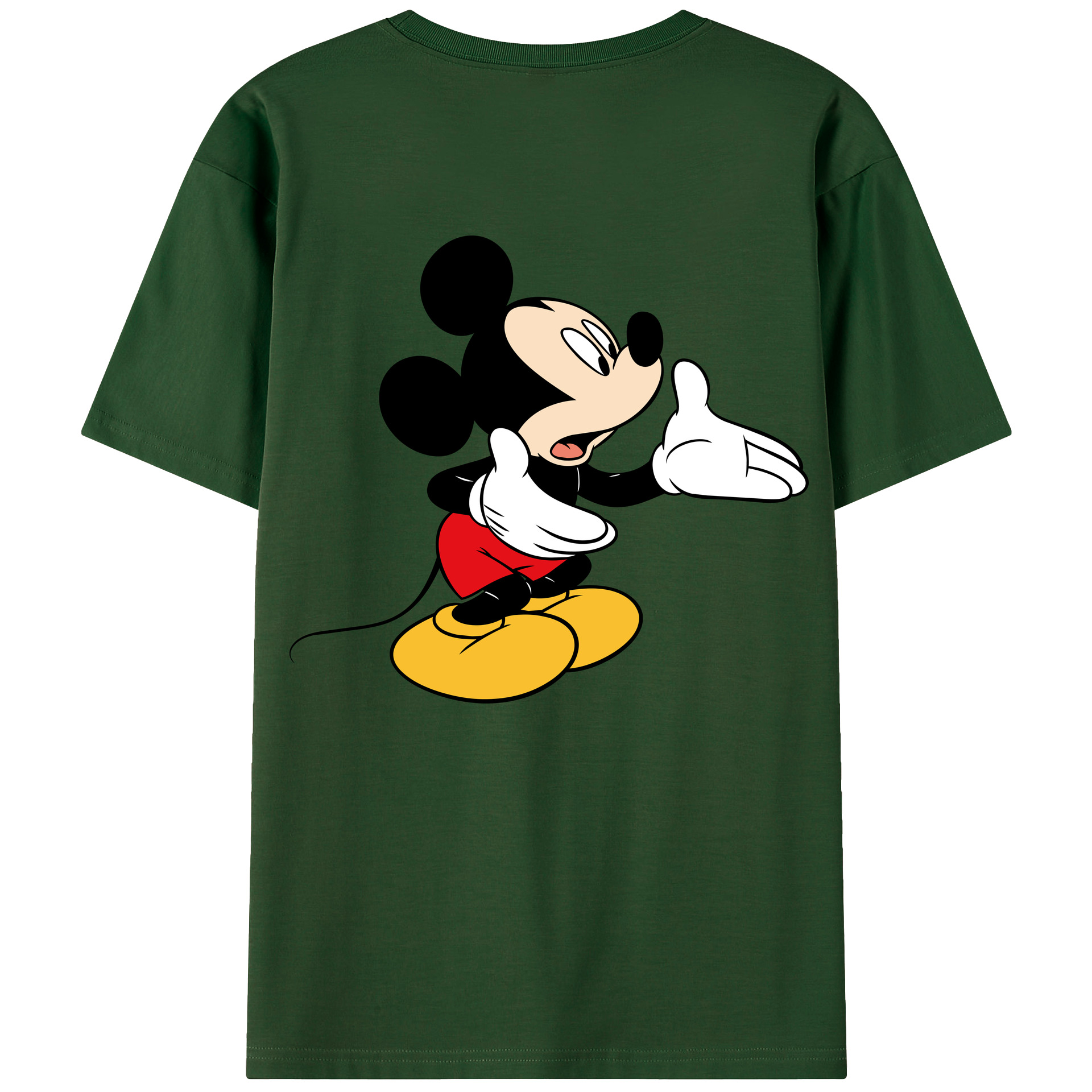 （画像用） ミッキーマウス Mickey Mouse 綿100％半袖Tシャツ（背面プリント）